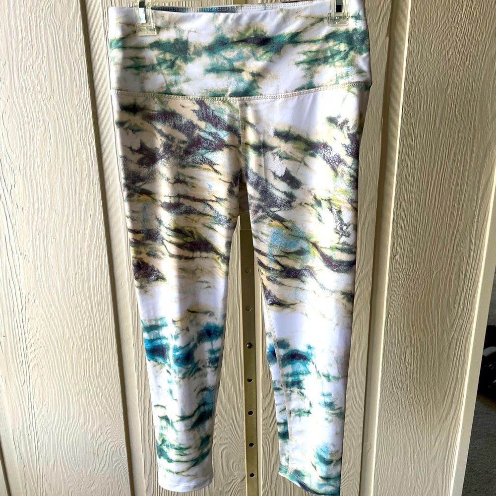 Apana Womens Abstract Tie Die Workout Athletic Leggings Size M